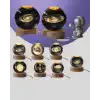 Samanyolu Desenli Kristal Küre Ahşap Standlı Gün Işığı LED Masa Lambası