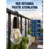 Şarjlı Dekoratif Kamp Lambası Askılı Ampul Led Işık Type-C Girişli