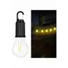 Şarjlı Dekoratif Kamp Lambası Askılı Ampul Led Işık Type-C Girişli
