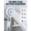 Şeffaf Filtre Hazneli Duş Başlığı Güçlü Akışlı Pratik Banyo Duşu