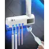 Sensörlü UV Sterilize Diş Fırçası Tutucu ve Macun Sıkma Aparatı