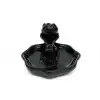 Seramik Lotus Siyah Geri Akışlı Tütsülük