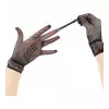 Siyah Renk Likralı File Eldiven Parmaklı Örgü Eldiven Yetişkin Boy