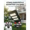 Solar Panelli Akıllı Güvenlik Kamerası LED Projektörlü