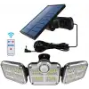 Solar Panelli Uzaktan Kumandalı 122 Led Bahçe Aydınlatması