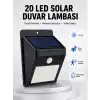 Su Geçirmez IP65 20 LED Solar Sensörlü Bahçe ve Veranda Aydınlatma Yeni Nesil