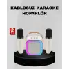 Taşınabilir Karaoke Hoparlör Bluetooth 5.0 ve Çift Mikrofonlu
