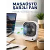 Taşınabilir Masaüstü Fan Ayarlanabilir Açılı Şarjlı Tasarım
