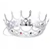Taşlı Rönesans Kraliyet Gümüş Renk Kraliçe Tacı