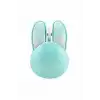Tavşan Figürlü Kablosuz Mouse Pil Dahil Etiket Hediyeli Mavi