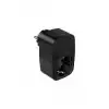 Tekli Yüksek Voltaj Korumalı Duvar Prizi 2x Type-c 1x Usb Çıkışlı Priz Grup Priz Çoğaltıcı Siyah