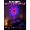 Telefon Kontrollü RGB Fireworks LED Işık Çok Renkli Dekoratif Duvar Lambası