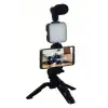 Telefon Tutucu Mikrofonlu Işıklı Youtuber Video Kayıt