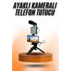 Telefon Tutucu Mini Mikrofonlu Tripod Vlog Çekim Video
