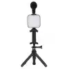 Telefon Tutucu Mini Mikrofonlu Tripod Vlog Çekim Video