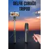 Tripod Kablosuz Bluetooth Bağlantılı Selfie Çubuğu 360 Derece Dönebilen