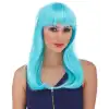 Turkuaz Mavi Parti Peruğu