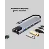 Type-C Çoklu Dönüştürücü – Alüminyum Gövde, Hızlı Veri Aktarımı ve Şarj Desteği