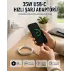 Type-C to C Kablolu 35W Hızlı Şarj Başlığı Set