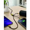 USB 3ü 1 Arada Şarj Kablosu 240W PD Destekli Çoklu Şarj Kablosu