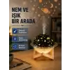 USB Projeksiyon Gece Lambası ve Hava Nemlendirici – Aromaterapi Destekli, Taşınabilir Mini