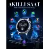 AMOLED Ekranlı Bluetooth Akıllı Saat 3 Kordonlu Uzun Pil Ömürlü