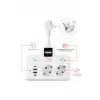 Vtn-503 Akım Korumalı Duvar Tipi Priz 2x Usb 2x Priz Typce 20w