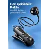 Yaka Klipsli Makaralı Bluetooth Tek Kulaklık