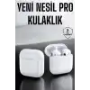Yeni Nesil Pro Bluetooth Kulaklık Uzun Pil Ömrü Beyaz