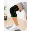 YEŞİL ÇİZGİLİ SİYAH ÖRME DİZLİK