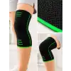 YEŞİL ÇİZGİLİ SİYAH ÖRME DİZLİK
