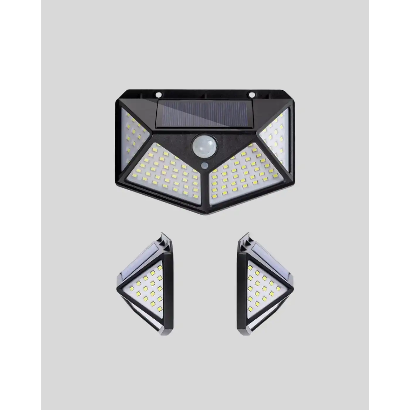 100 LED Solar Lamba Hareket Algılamalı Bahçe Duvar Dış Mekan Aydınlatma