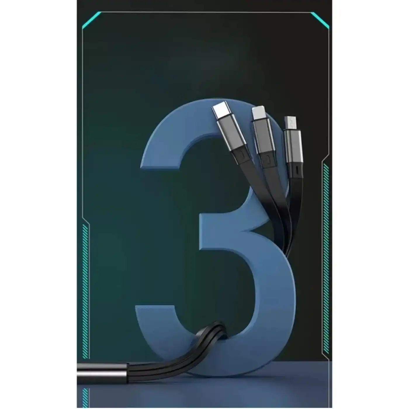 100w Geri Çekilebilir Makaralı Çoklu Şarj Kablosu Alüminyum Kutu Lightning Micro Type-c Şarj Kablosu