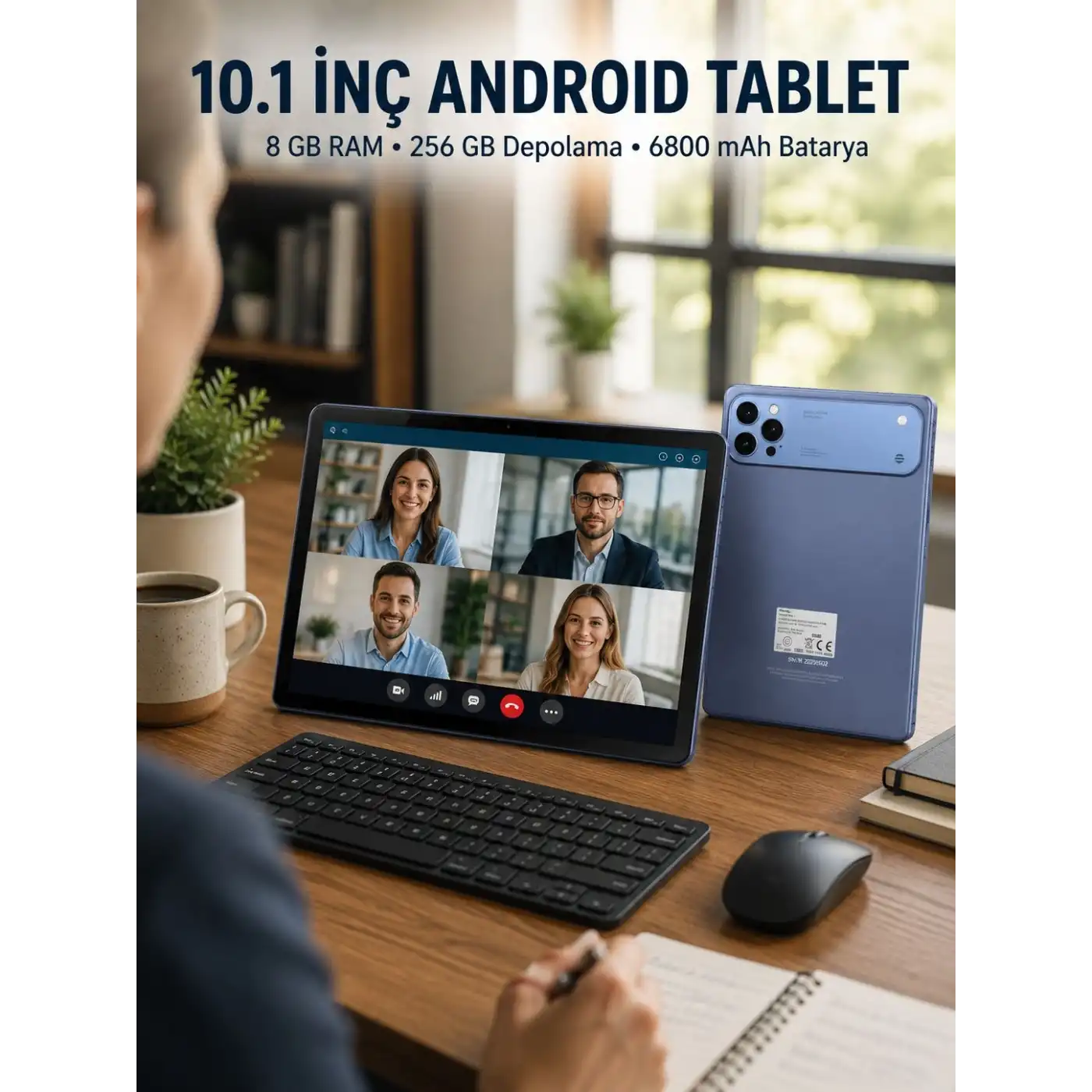10.1 İnç Android Tablet 8 GB RAM 256 GB Depolama Yeni Nesil