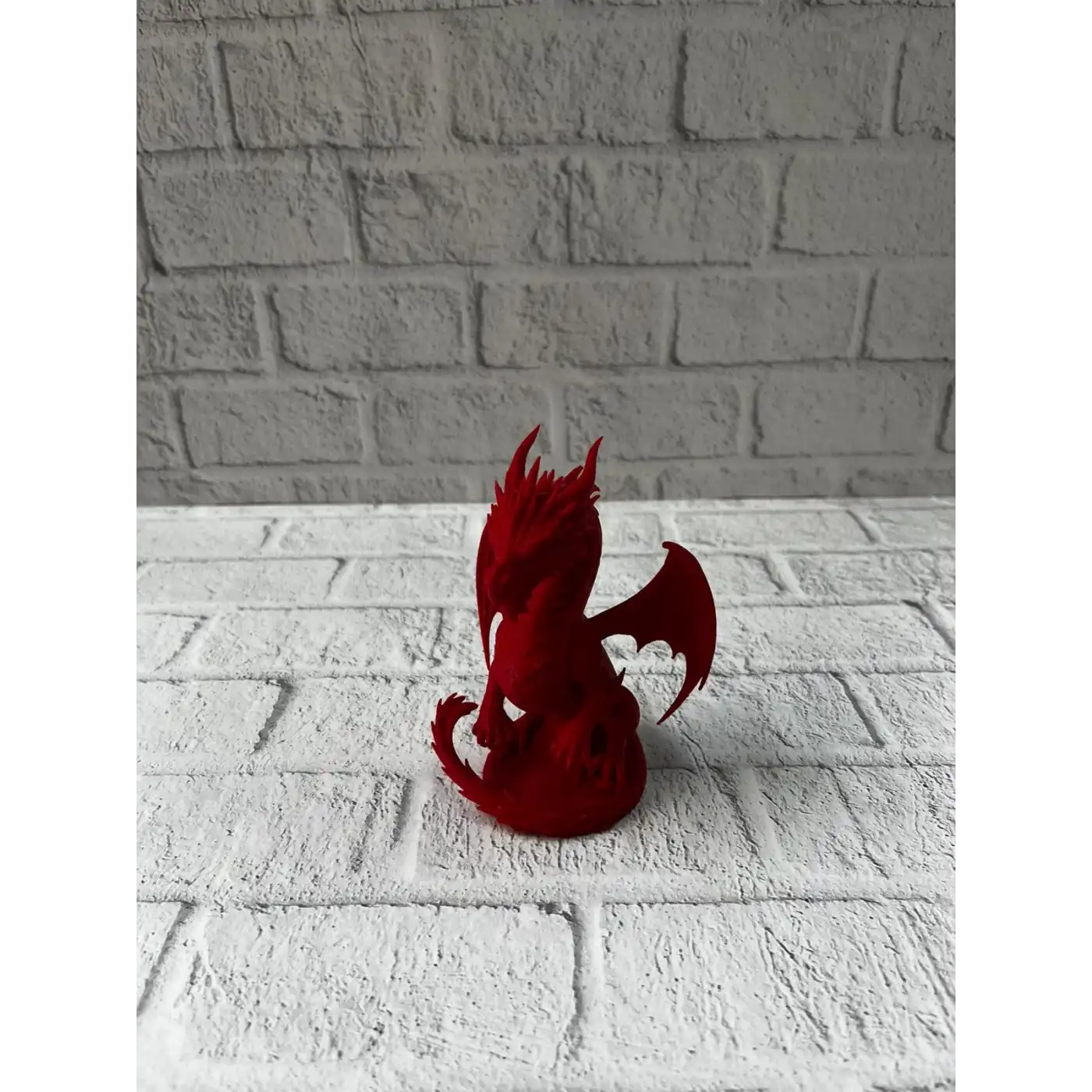 12 cm Kırmızı Ejderha Figürü Koleksiyonluk Dekoratif Biblo