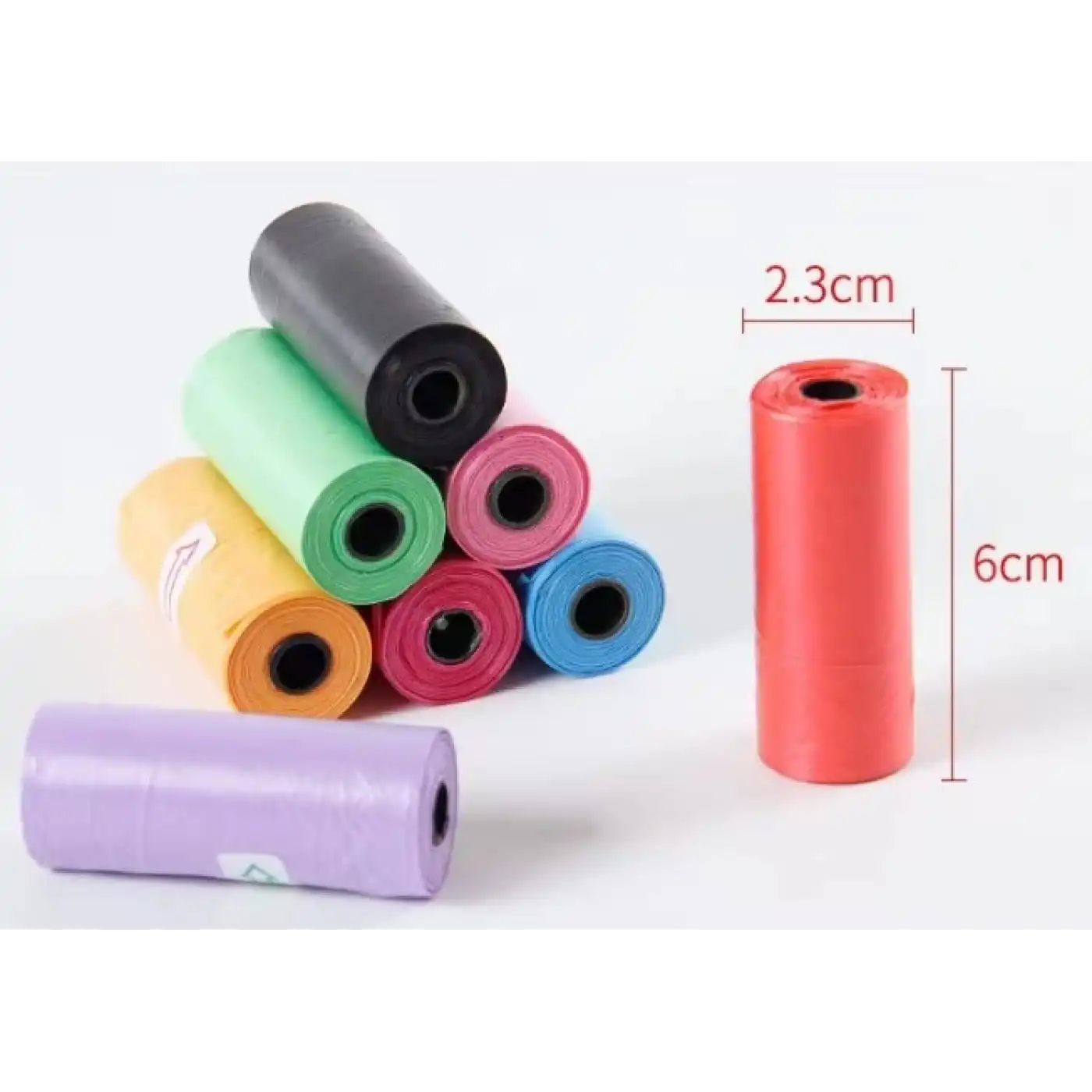 12li Köpek Dışkı Poşeti Düz Renkli Set