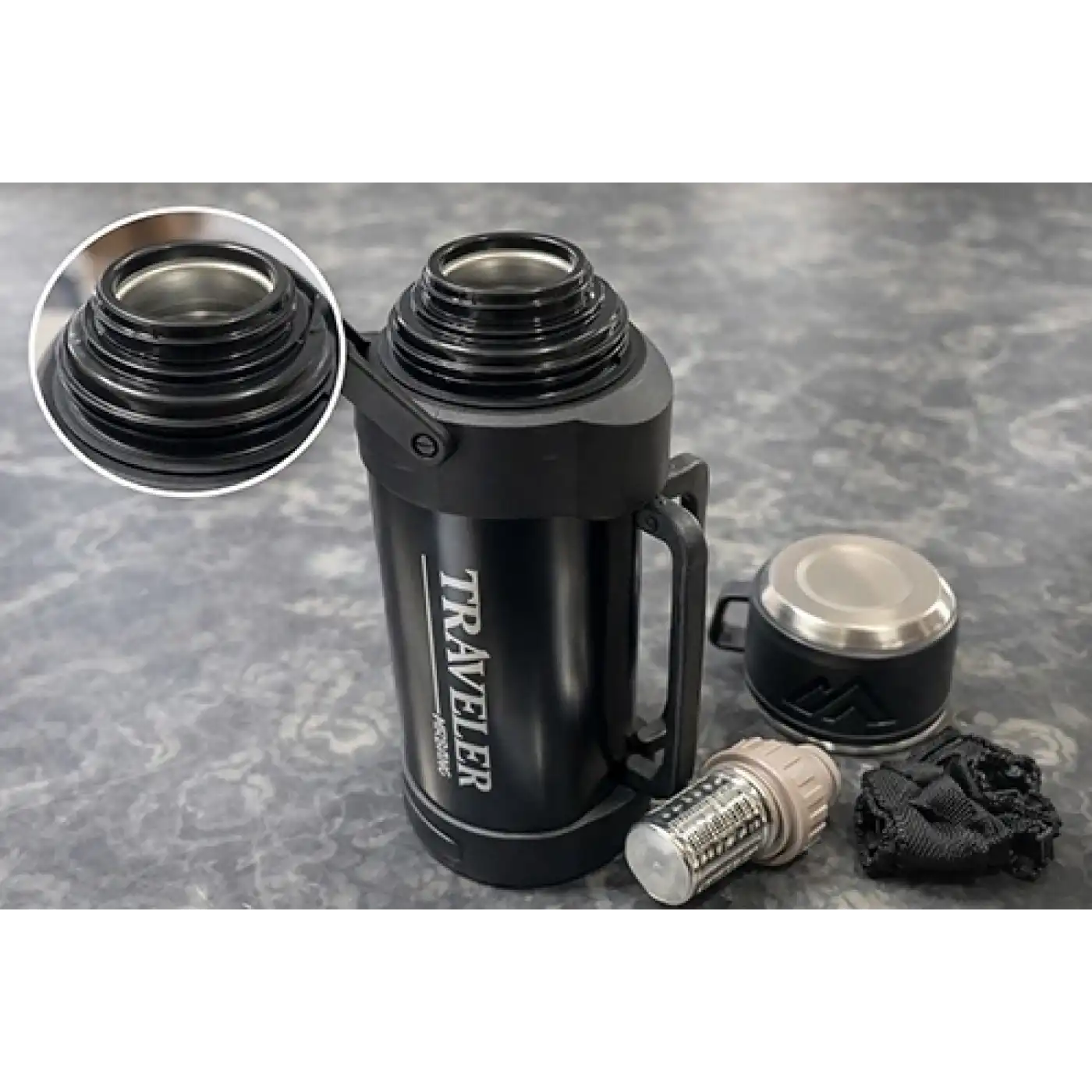 1200 Ml Çift Katmanlı Vakumlu Paslanmaz Çelik Termos Alk4639