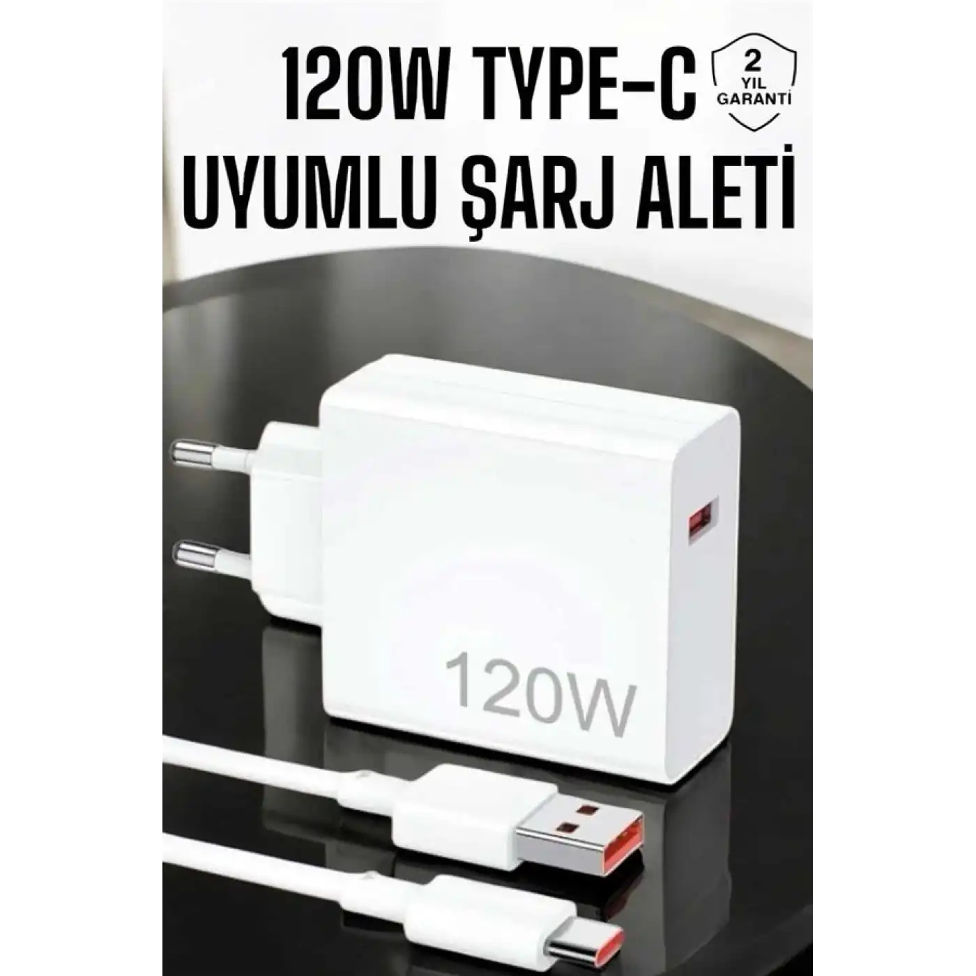 120W Şarj Aleti Type-C Uyumlu Turbo Şarj Aleti Yeni Nesil