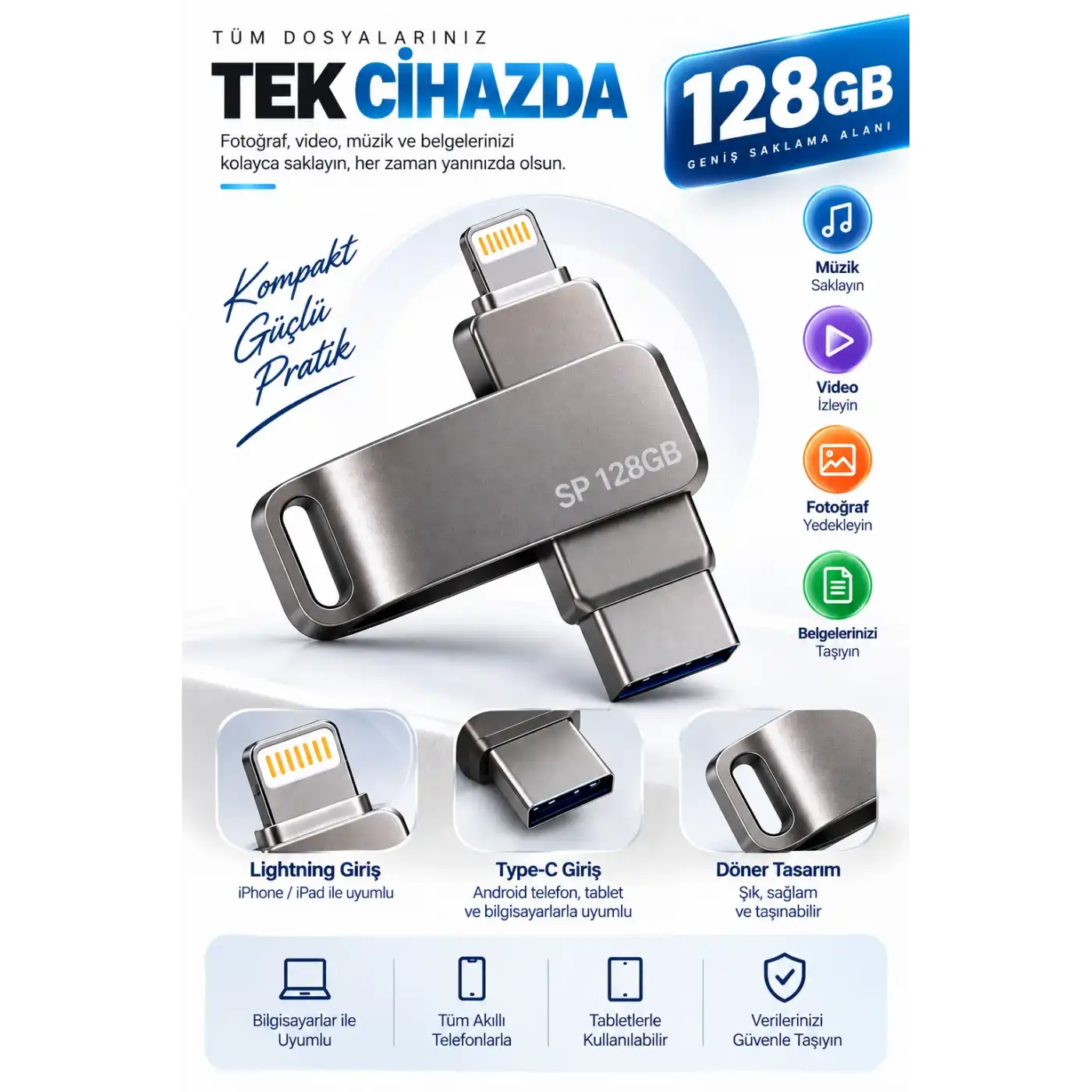 128 GB FLASH BELLEK