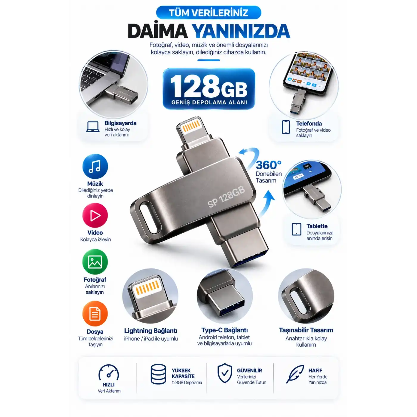 128 GB FLASH BELLEK