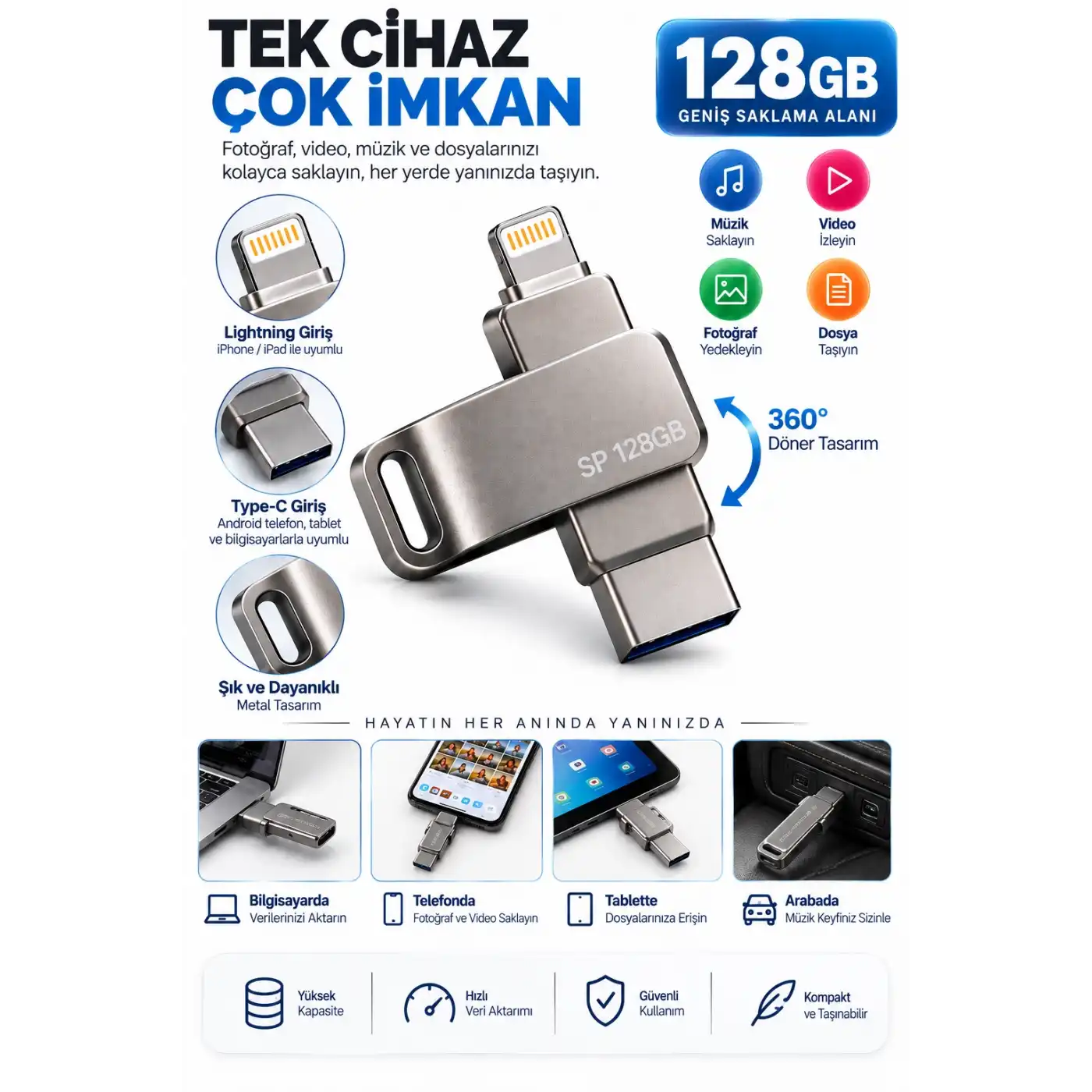 128 GB FLASH BELLEK