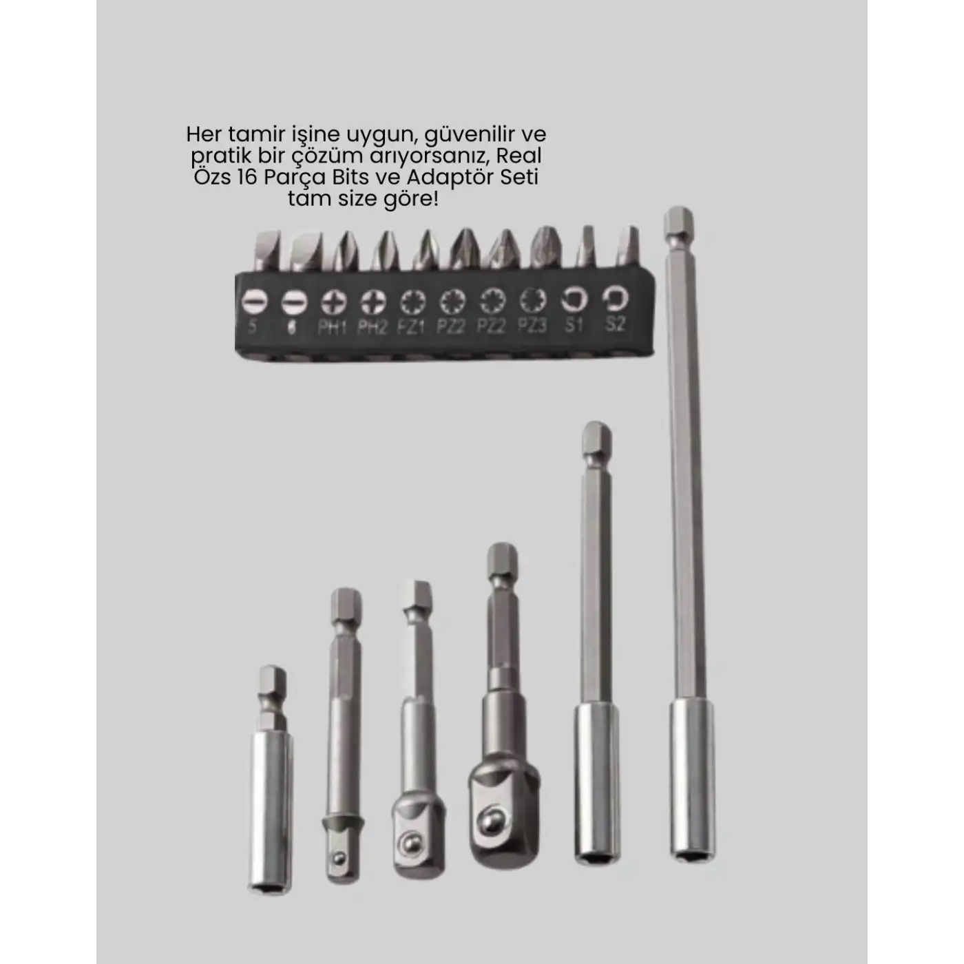 16 Parça Usta İşçilik Bits Takımı Vida Sökme Takma Set