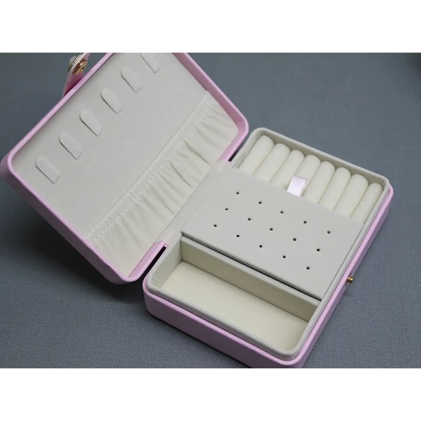 16x11 cm Deri Kaplamalı Makyaj Ve Takı Kutusu