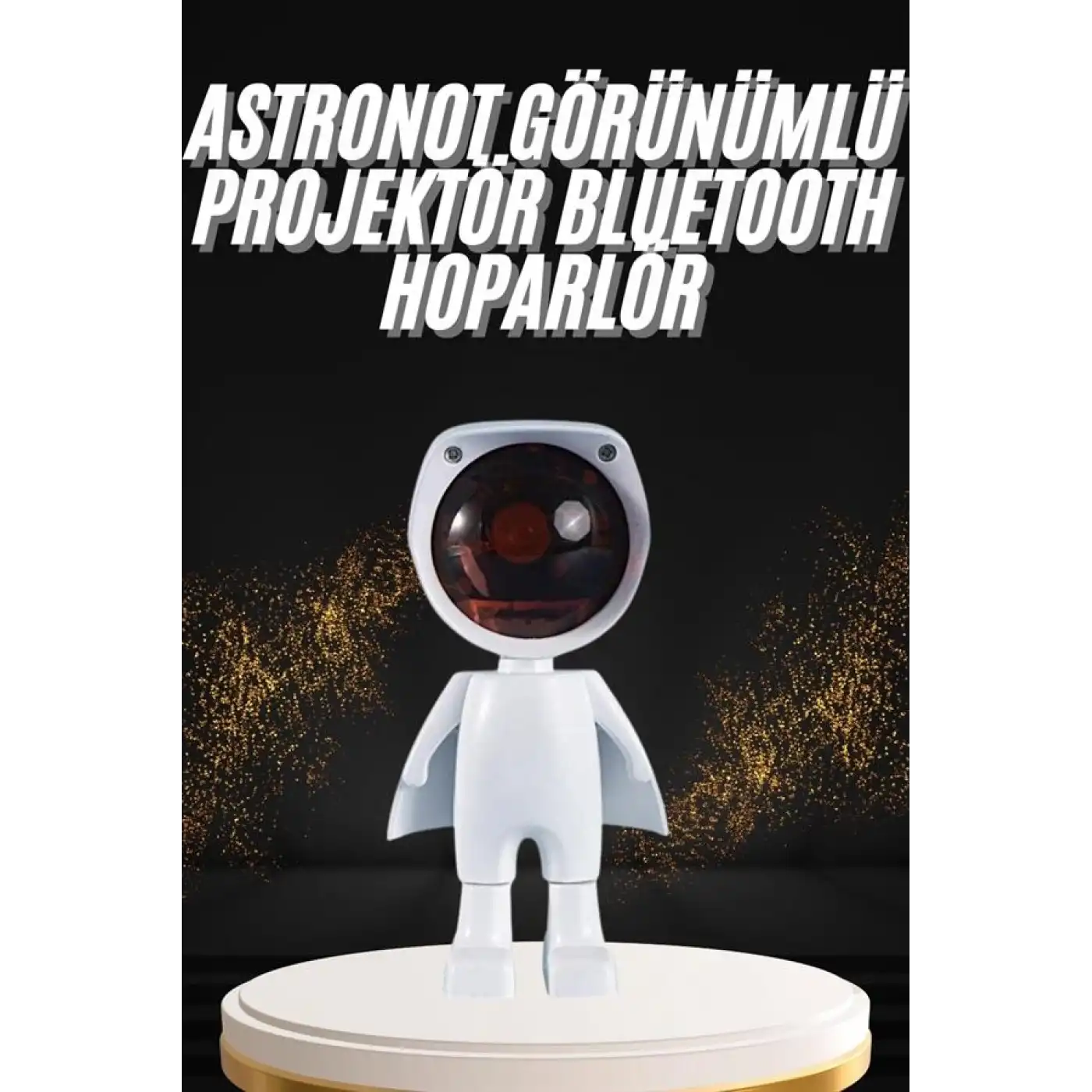 180 Derece Dönebilen Astronot Masa ve Gece Lambası Projektör