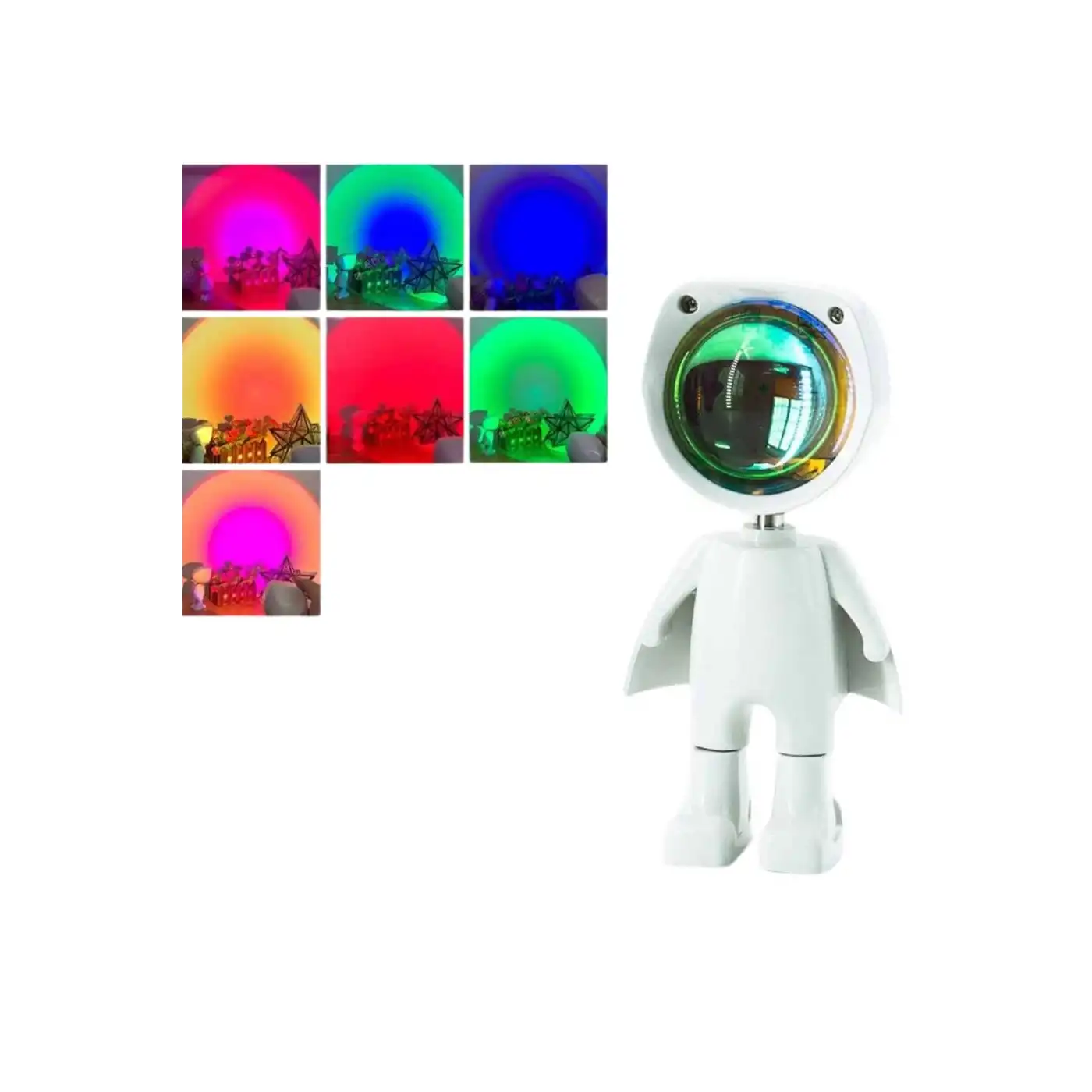 180 Derece Dönebilen Astronot Masa ve Gece Lambası Projektör