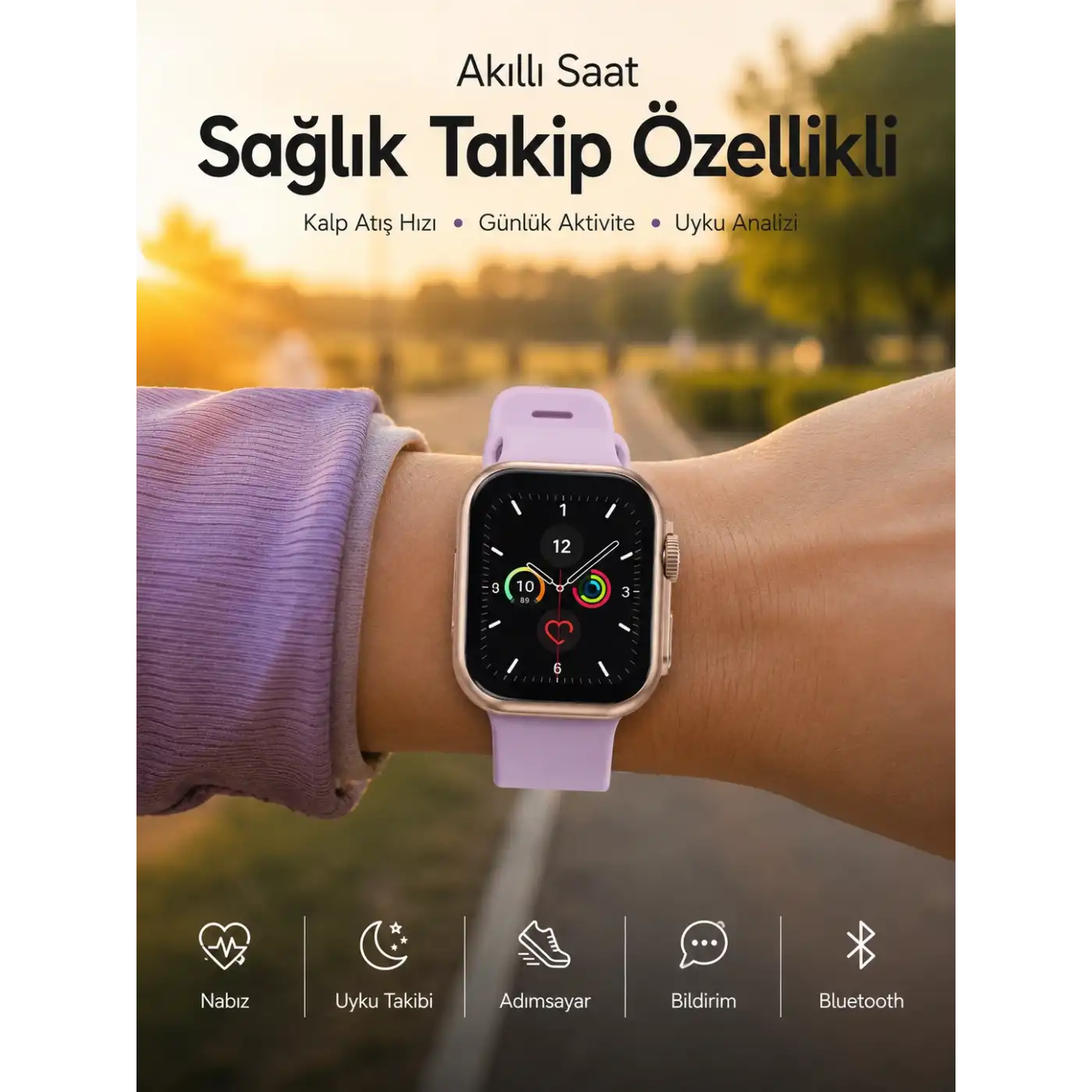 200-300 mAh Güçlü Batarya, Akıllı Bildirim ve Günlük Aktivite Takibi Sunan Akıllı Saat