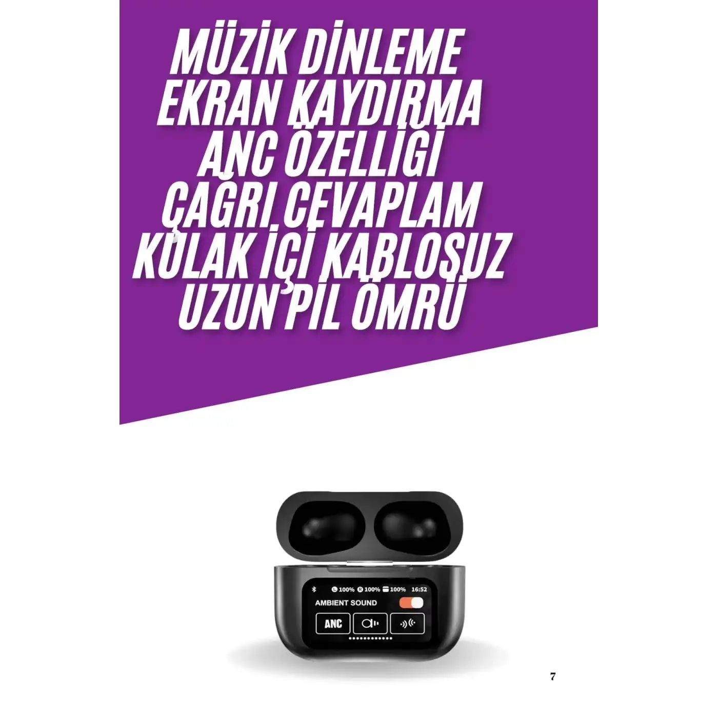 2025 Model Bluetooth Kulaklık Dokunmatik Ekran Yüksek Ses Kalitesi