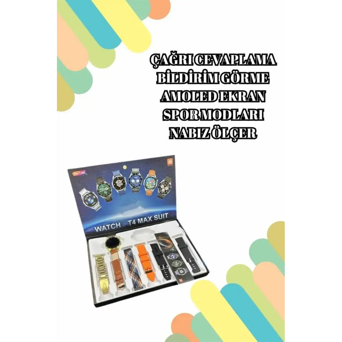 2025 Model Çok Kordonlu Akıllı Saat ve Bluetooth Kulaklık El Fenerli