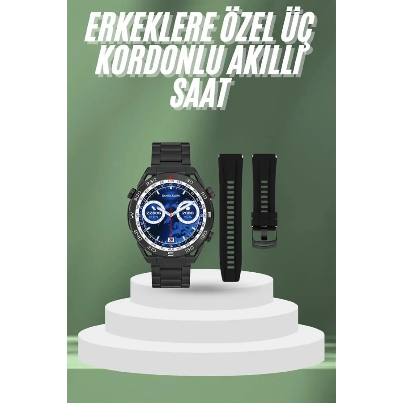 2025 Model Yuvarlak Ekran Android ve İOS Uyumlu GPS Takibi Yapabilen Akıllı Saat Yeni Nesil