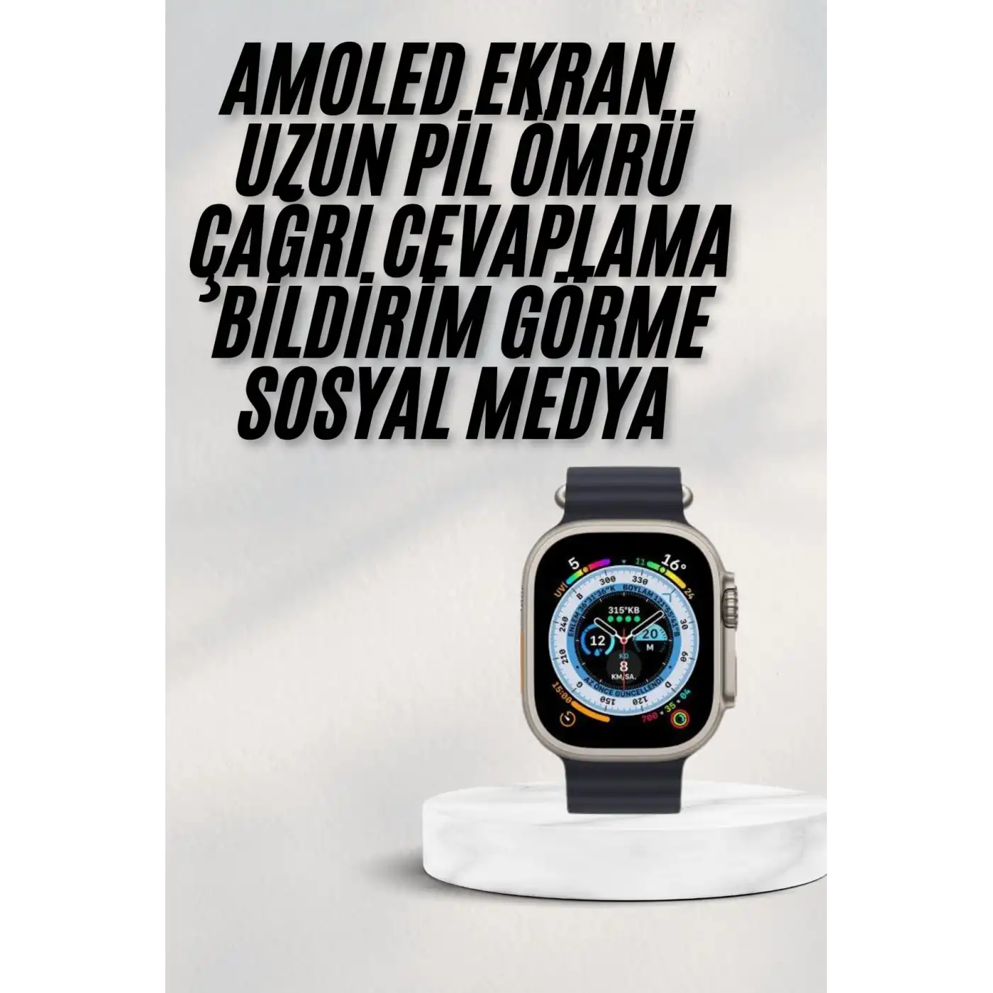 2025 Yeni Model Akıllı Saat Android ve İOS Uyumlu Çağrı Cevaplama